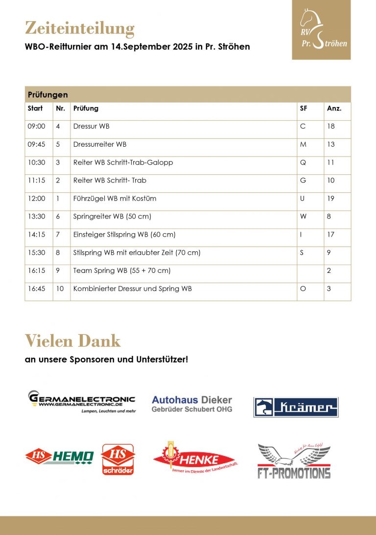 Read more about the article Zeiteinteilung WBO Turnier